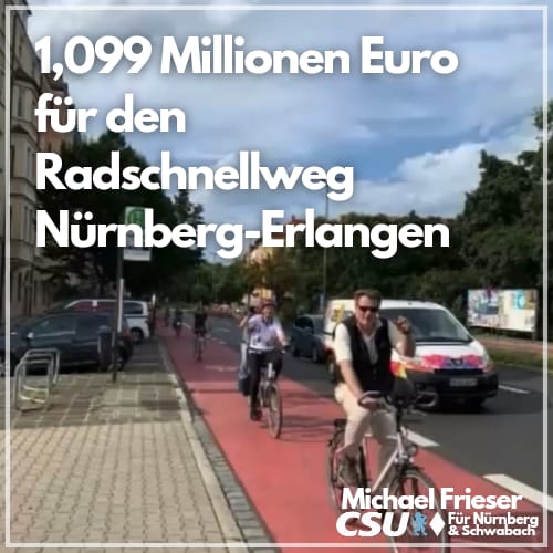 Bund fördert Nürnberger Radschnellweg nach Erlangen